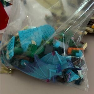 LEGO Fantasy Dragon and Sailboat Set - Blue and Tan